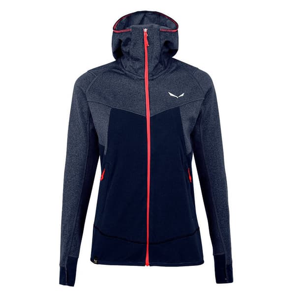 Salewa Fleece Med Huva Puez Hybrid Polarlite Blå XL Kvinna