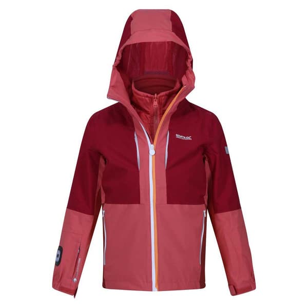 Regatta Junior Hoodie Regnjacka Hydrate Viii 3 In 1 Röd 11-12 Years Pojke