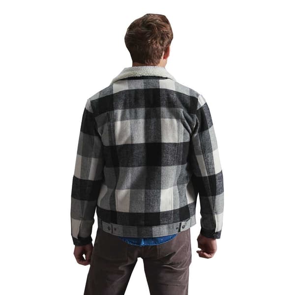Superdry Ull Sherpa Trucker Jacka Highwayman Vit,Svart 2XL Man