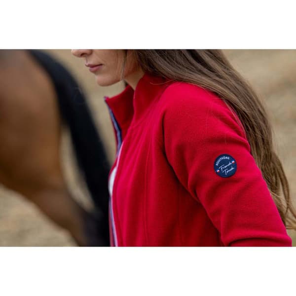 Equitheme Fleecejacka Med Hel Dragkedja Lena Röd S