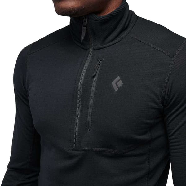 Black Diamond Täysin Vetoketjullinen Fleece Coefficient Lt Qz Musta M Mies