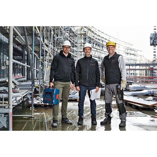 Bosch Professional Opvarmet Hætteløs Jakke Ghh 12 + 18v Xa + Gaa 12v-21 + Gba 12v 2.0 Sort S