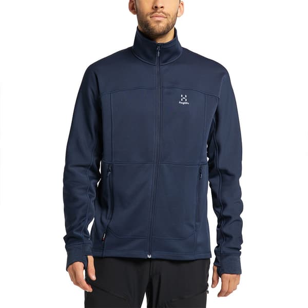 Haglofs Full Dragkedja Fleece Betula Blå L Man