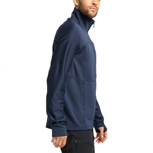 Haglofs Full Dragkedja Fleece Betula Blå L Man