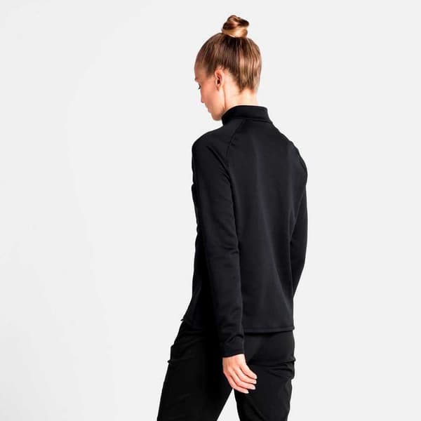 Odlo Besso 1/2 Lynlås Fleece Sort S Kvinde