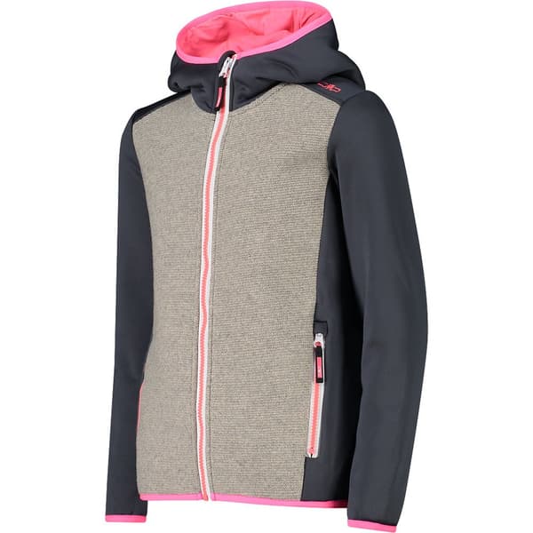 Cmp Jakke Fix Hood Girl 30m2175 Grå 6 Years