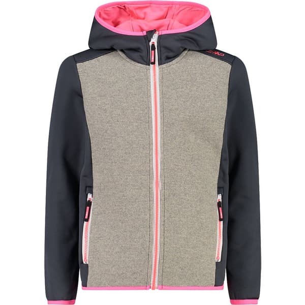Cmp Jakke Fix Hood Girl 30m2175 Grå 6 Years