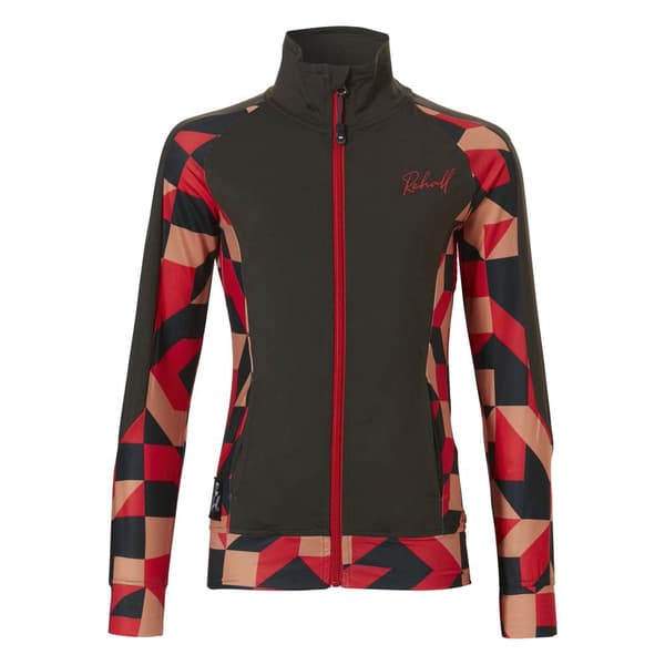 Rehall Full Dragkedja Fleece Rose-r Svart 152 cm