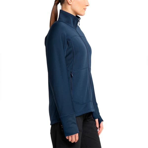 Haglofs Full Dragkedja Fleece Betula Blå L Kvinna
