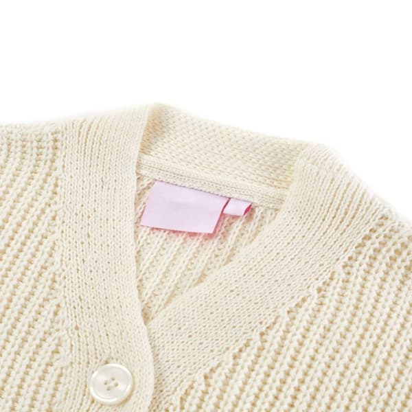 vidaXL Cardigan for barn strikket snø hvit 104