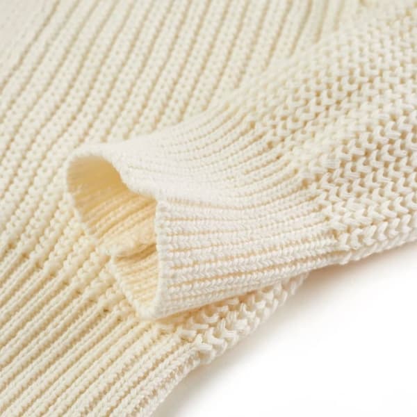 vidaXL Cardigan for barn strikket snø hvit 104