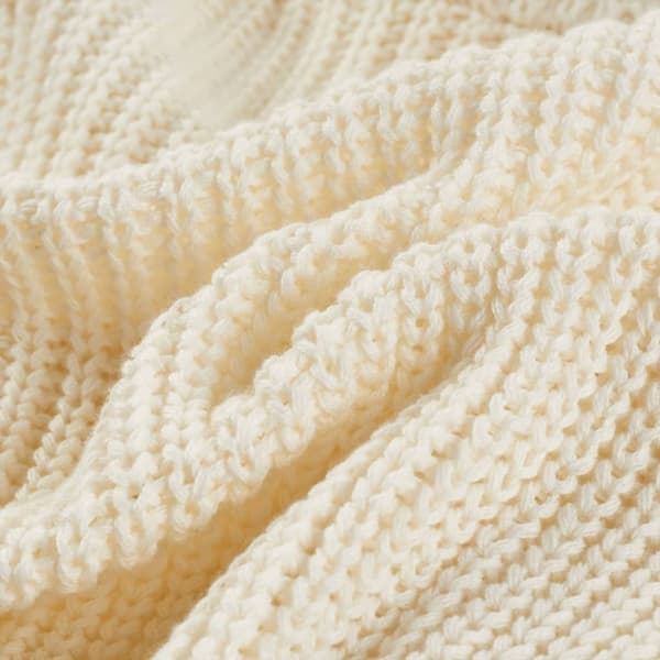 vidaXL Cardigan for barn strikket snø hvit 104