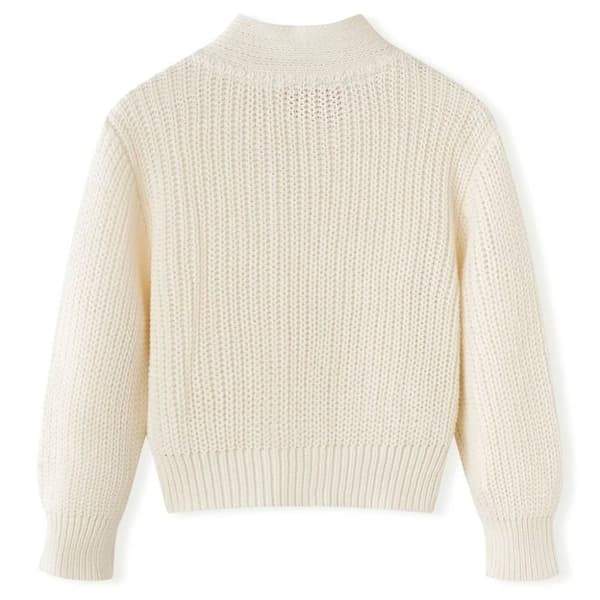vidaXL Cardigan for barn strikket snø hvit 104