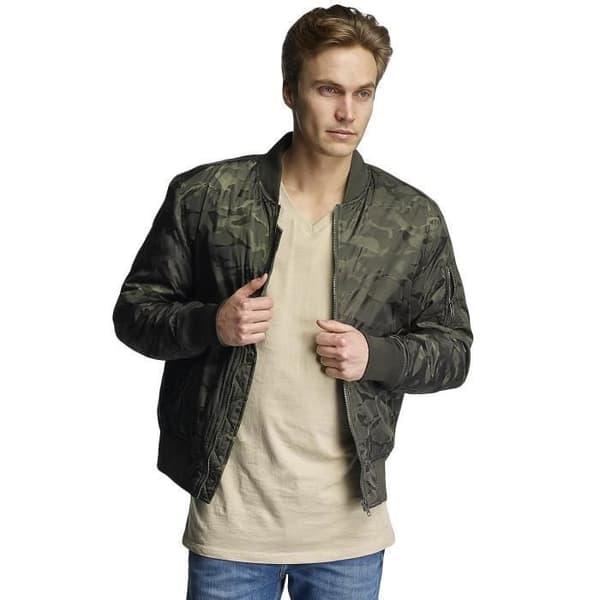 Bomberjacka - Urban Classics - Tonal Camo - Olivfärg - För män - Vuxen