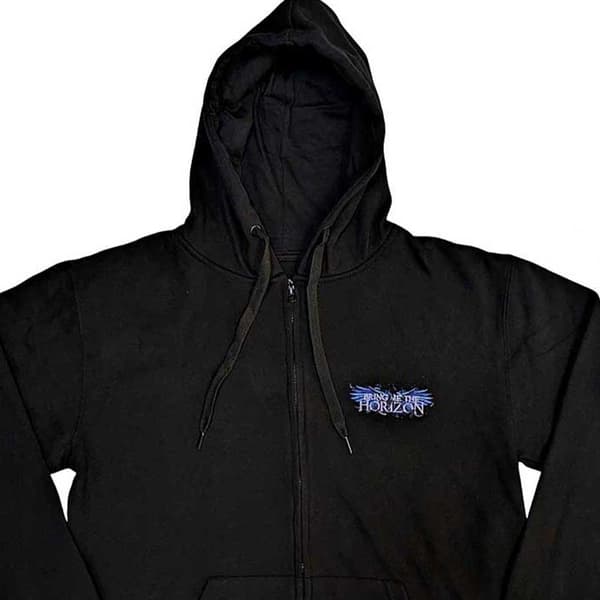 Bring Me The Horizon Blue Crow Wings Zipped Hoodie