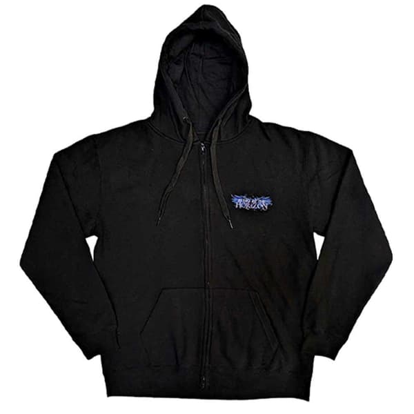 Bring Me The Horizon Blue Crow Wings Zipped Hoodie