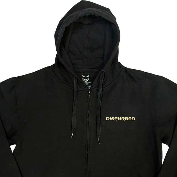 Disturbed The Face Band Logo Zipped Hoodie