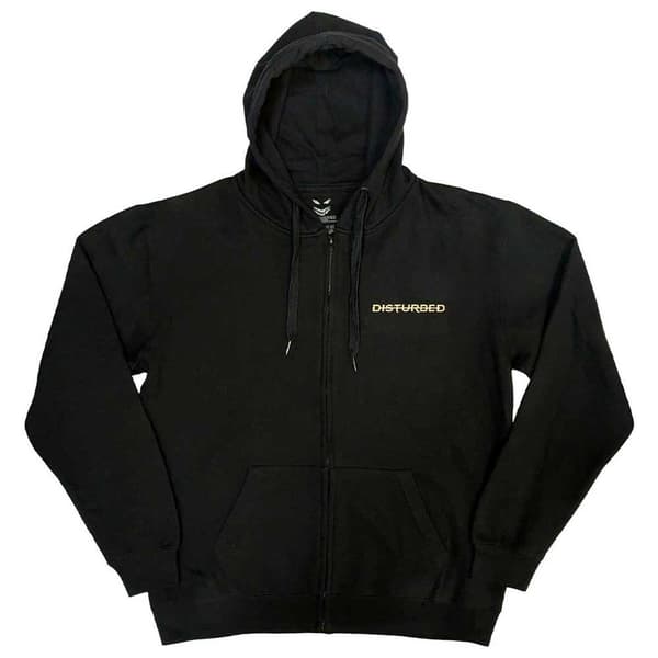Disturbed The Face Band Logo Zipped Hoodie