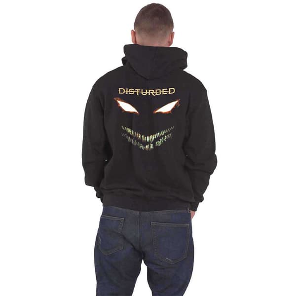 Disturbed The Face Band Logo Zipped Hoodie