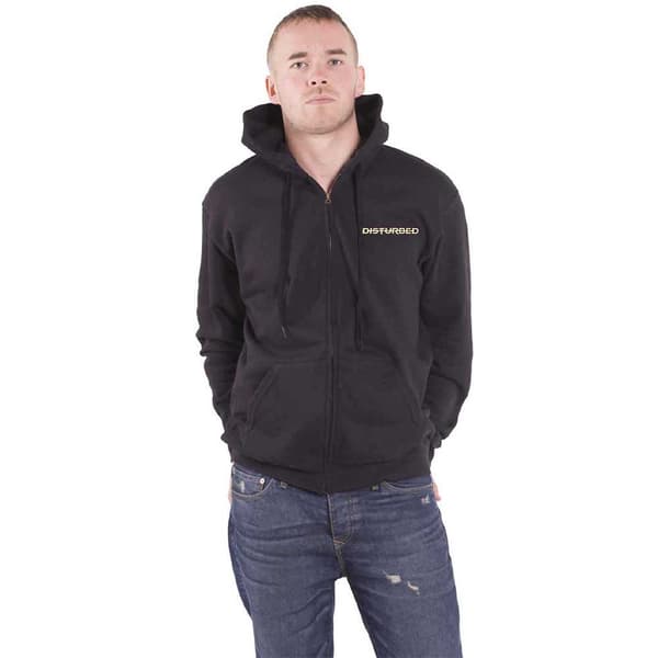 Disturbed The Face Band Logo Zipped Hoodie