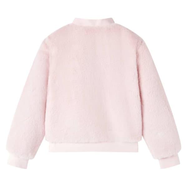vidaXL Jacka för barn konstpäls rosa 116