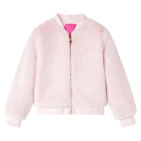 vidaXL Jacka för barn konstpäls rosa 104