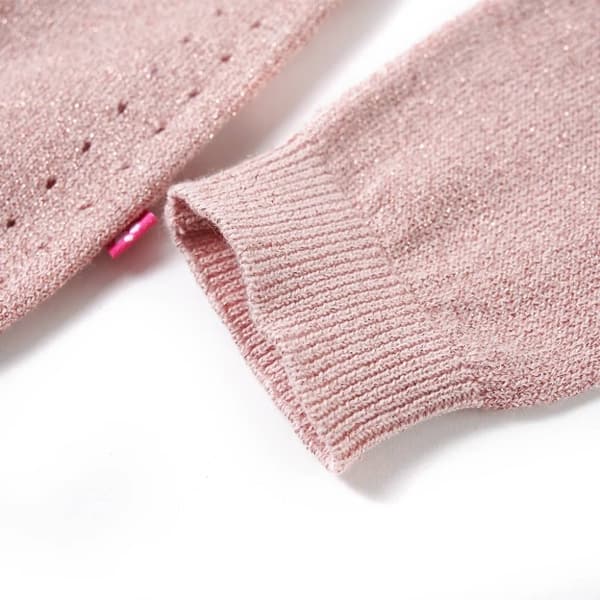 vidaXL Cardigan for barn strikket myk rosa 116