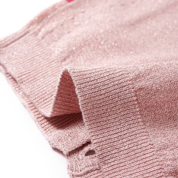 vidaXL Cardigan for barn strikket myk rosa 116