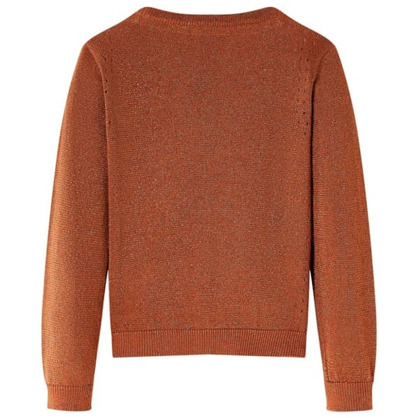 vidaXL Cardigan for barn strikket konjakk 140