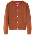 Miniatyrbilde 1 av 7: vidaXL Cardigan for barn strikket konjakk 140