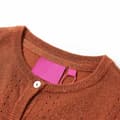 Miniatyrbillede 3 af 7: vidaXL Strikket cardigan til børn str. 92 cognacfarvet