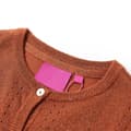 Miniatyrbillede 3 af 7: vidaXL Strikket cardigan til børn str. 128 cognacfarvet
