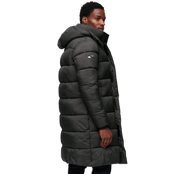 Superdry Pufferjacka Rips Longline Brun S Man