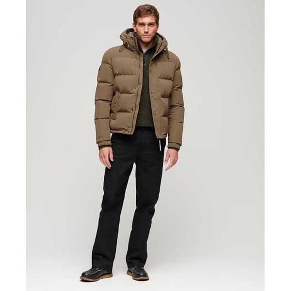 Superdry Pufferjacka Everest Short Brun S Man