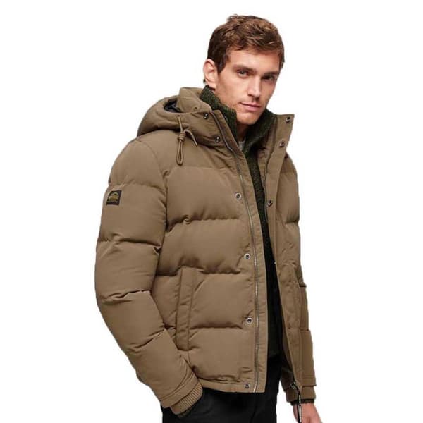 Superdry Pufferjacka Everest Short Brun S Man