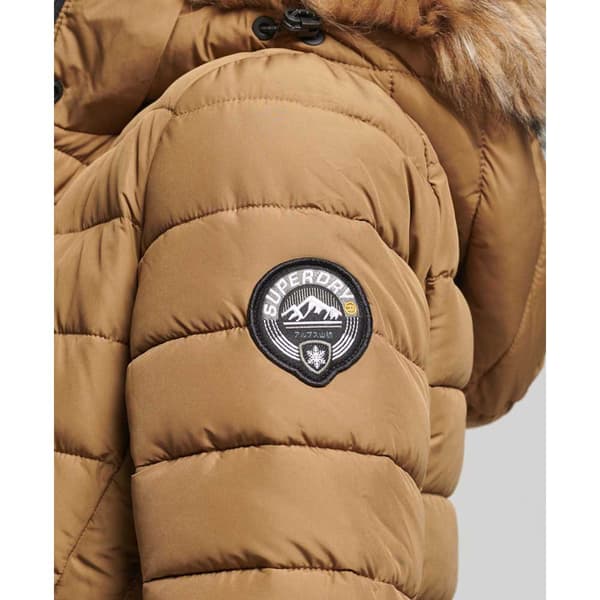 Superdry Takki Super Long Line Fuji Beige XS Nainen
