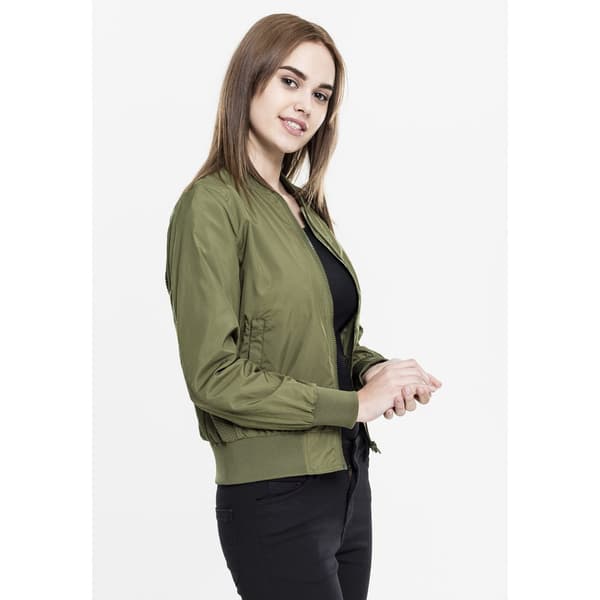 Urban Classics Let Parka Bomber Grøn S Kvinde