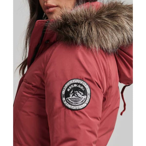 Superdry Jacka Ashley Everest Röd S Kvinna