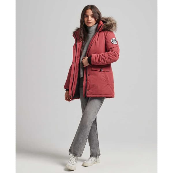 Superdry Jacka Ashley Everest Röd S Kvinna