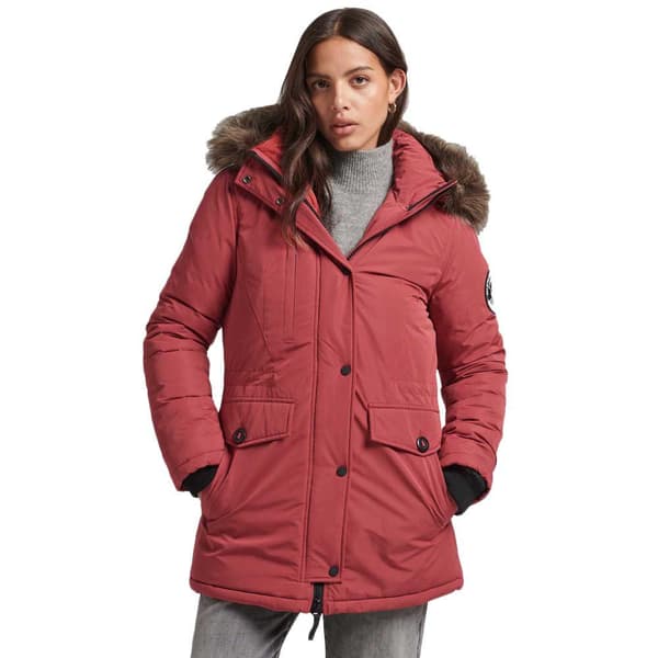 Superdry Jacka Ashley Everest Röd S Kvinna