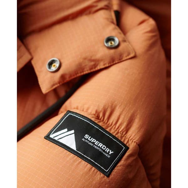 Superdry Pufferjacka Ripstop Longline Brun M Kvinna