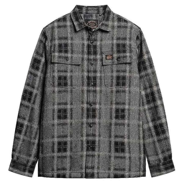 Superdry Överskjorta Wool Miller Grå M Man