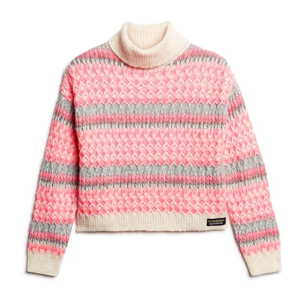 Superdry Polotröja Roll Crop Rosa S Kvinna