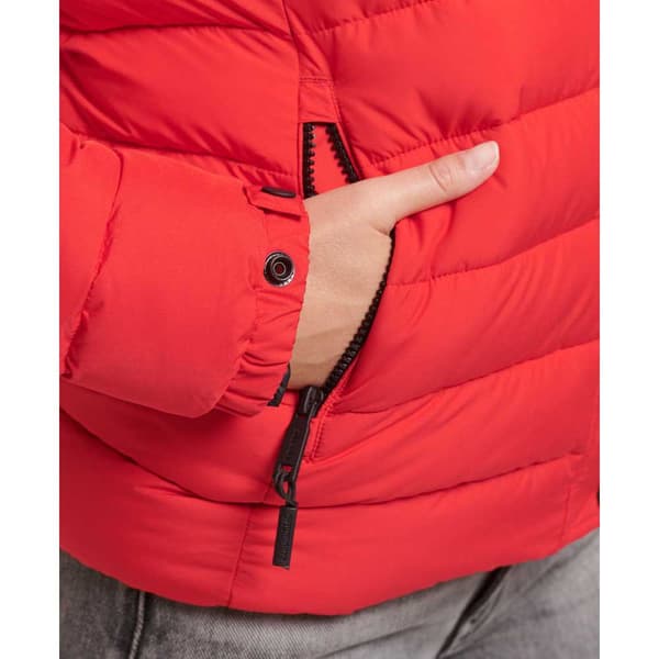 Superdry Jacka Classic Faux Fur Fuji Röd M Kvinna
