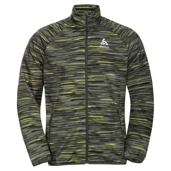 Odlo Jacka Essential Light Print Grönt 2XL Man