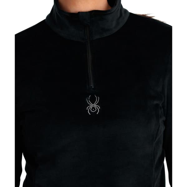 Spyder Halv Lynlås Fleece Shimmer Bug Sort M Kvinde