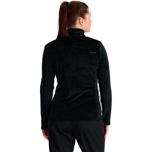 Spyder Halv Lynlås Fleece Shimmer Bug Sort M Kvinde