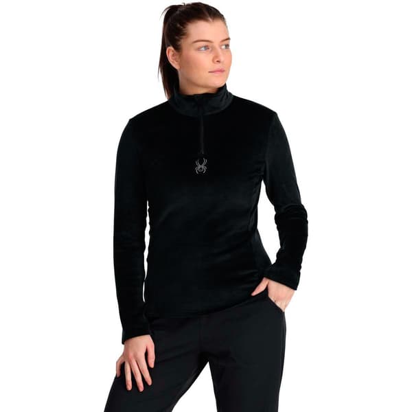 Spyder Halv Lynlås Fleece Shimmer Bug Sort M Kvinde