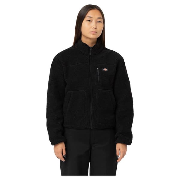 Dickies Full Dragkedja Fleece Mount Hope Svart S Kvinna
