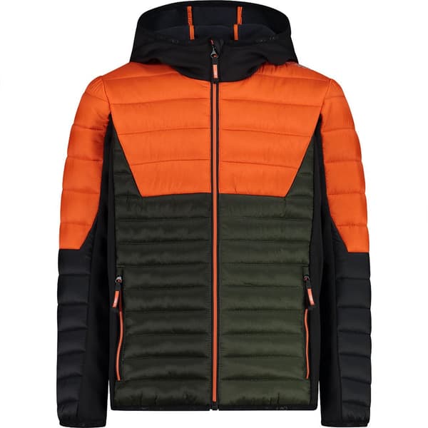 Cmp Jakke Hybrid Fix Hood 32z4474 Orange 12 Years Dreng